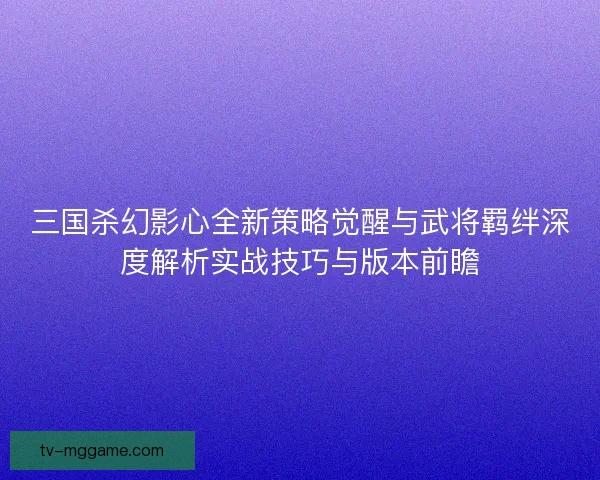 三国杀幻影心全新策略觉醒与武将羁绊深度解析实战技巧与版本前瞻